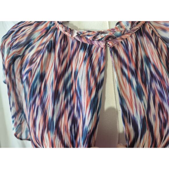 Marie Oliver Womens Purple Pink Ikat Shift Dress Medium - Picture 4 of 9